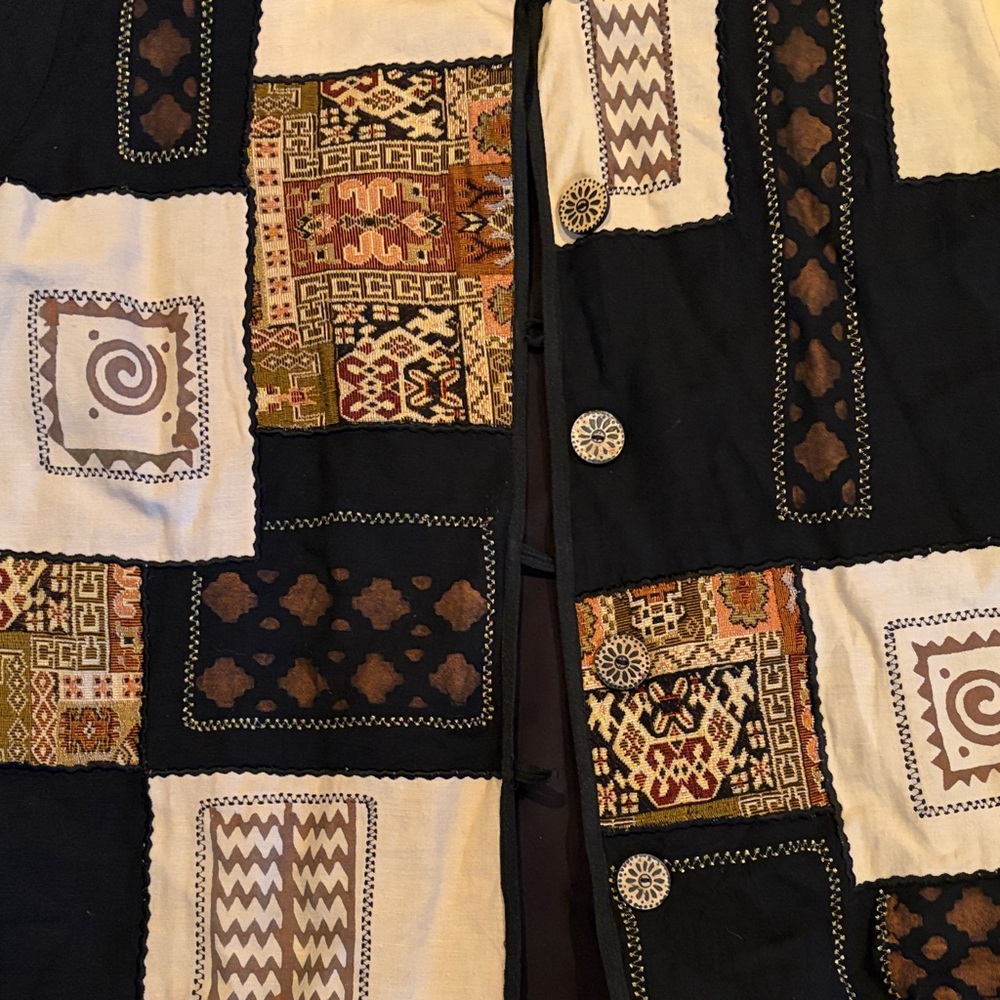 Patchwork Button-Up Jacket - Picture 2 of 3